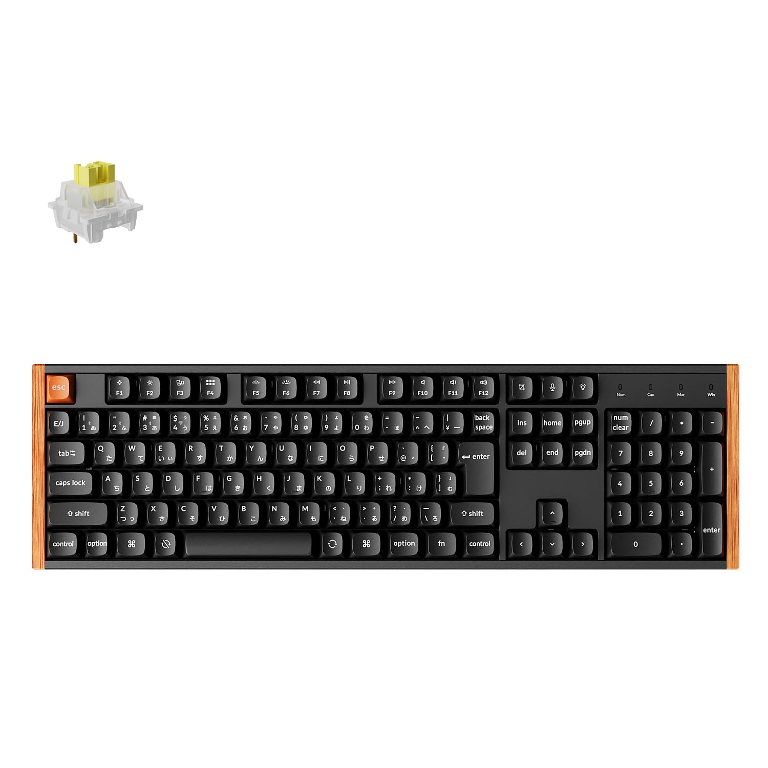 

K10 Max Special Edition JIS Layout QMK Custom Mechanical Keyboard Wireless Compatible Wood Aluminum Frame White LED Light Keychron slient Banana
