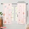 2pcs,2D Plane Printing Curtains&Window Treatment Pastel Starry Sky Versatile Fabric (without Rod) Festive Perfect for Bedroom,