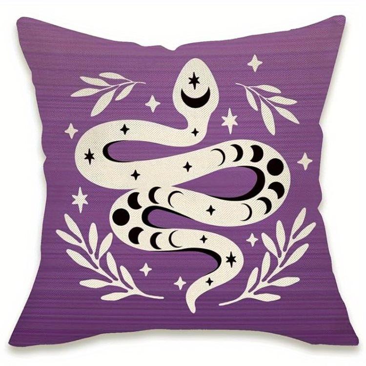 Halloween Moon Phase and Mystical Creature Pillowcases: It's just A PHASE, Snake, Moth & Starburst Designs Sofa cushion cover