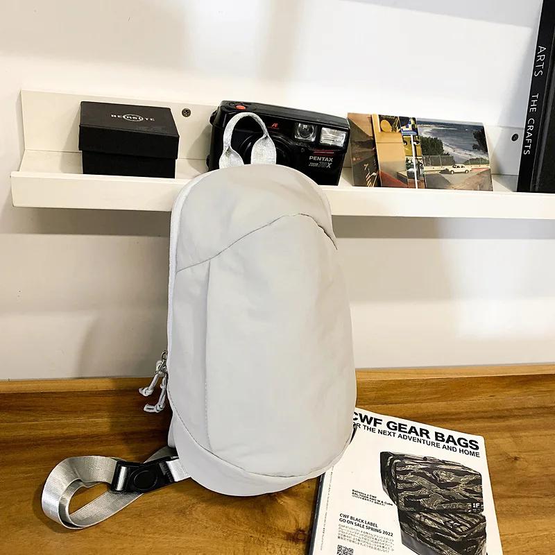 Light Multi-pocket Men's Crossbody Chest Bag Casual Nyl Waterproof Female Handbags Outdoor Sports Portable Women Shoulder Bags