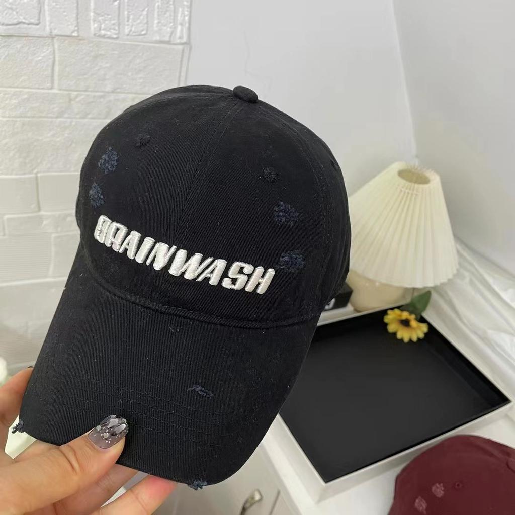 Pălării de Damă  La Modă și Versatile  Versiune Mică Coreeană Șapcă de Baseball Mai Mare și Mai Adâncă Litere Brodate Șapcă de Baseball