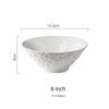 white black Stone Patterned Ceramic Bowl Pasta Bowl Thick Soup Bowl Salad Bowls Dessert Bowls Restaurant Specialty Tableware