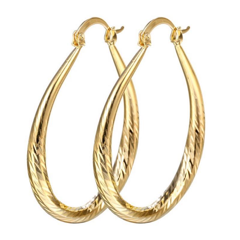 European American Fashion Large Hoop Earrings for Women