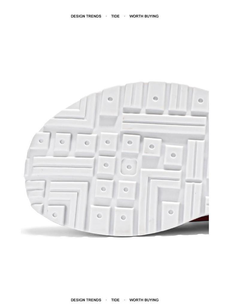 2025 Men's Trendy Casual Thick-Soled Low-Top Lace-Up Sneakers - Color Block Sports Shoes