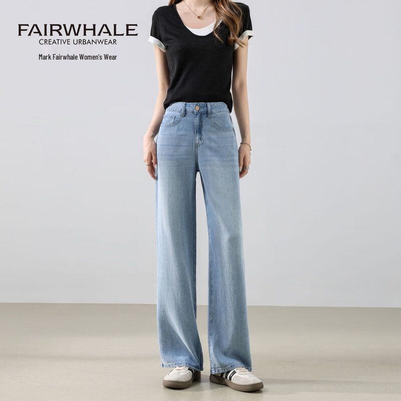 

Mark Fairwhale Women s Pear-Fit High-Waist Wide-Leg Tencel Jeans 30