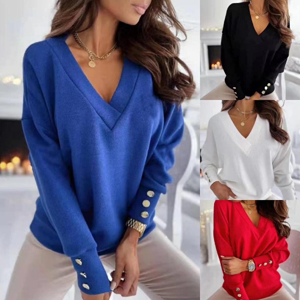 Women's Winter Fuzzy Fleece Knit Sweater - Soft Long Sleeve Thermal Top Cozy Loungewear Fall Fashion