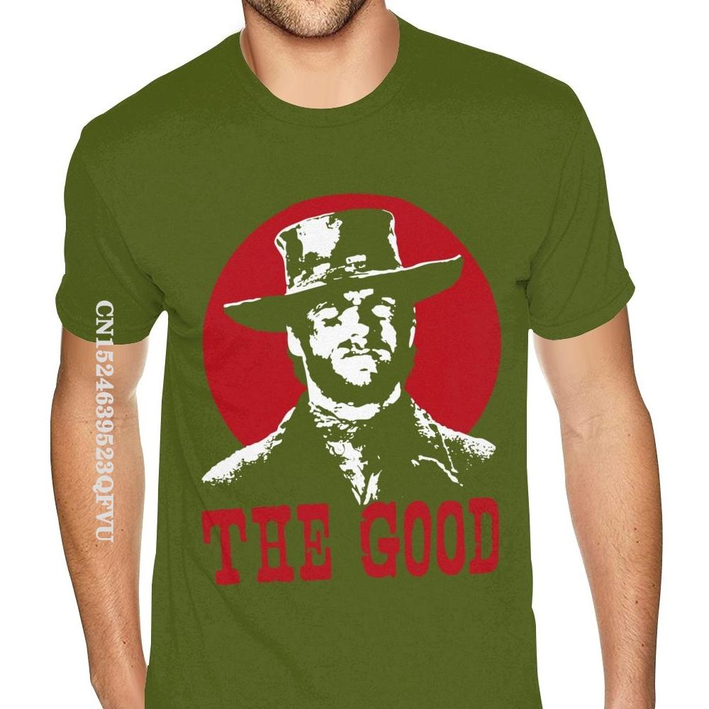 Geometric The Good The Bad And The Ugly Clint Eastwood Tee Shirts Tshirt Man Graphic Black Tees Shirt