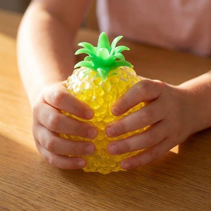 Jouet anti-stress ananas rempli de perles Bead Filler 11 x 6 cm, dès 6 ans