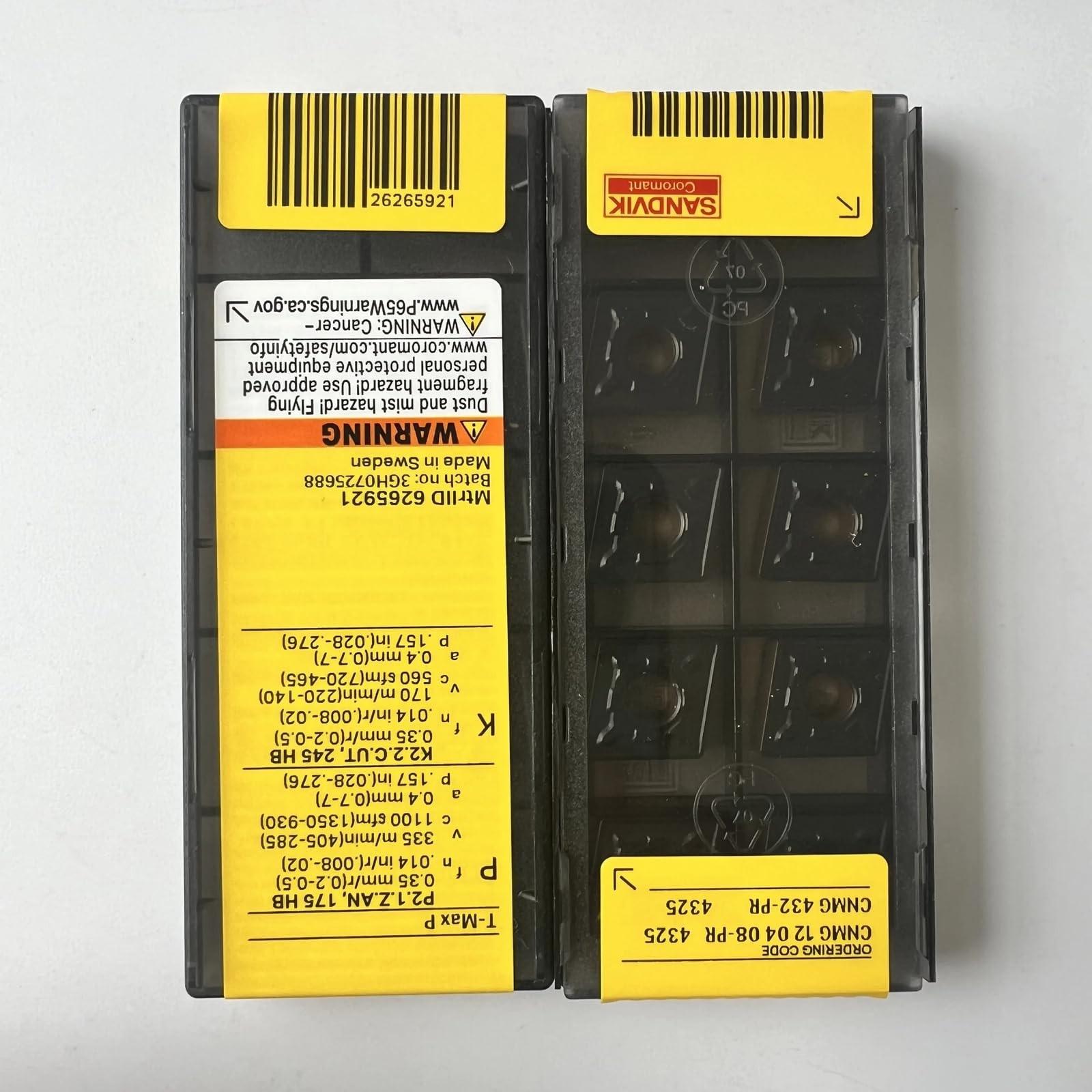 

Original Sandvik / CNMG120408-PR 4325 /CNC lathe carbide blade tool 10 Pcs