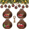12PCS Christmas Ball Pendant Wooden Pendant Christmas Decoration Home Decoration Decoration Family Atmosphere Christmas Tree Christmas Snow Elk