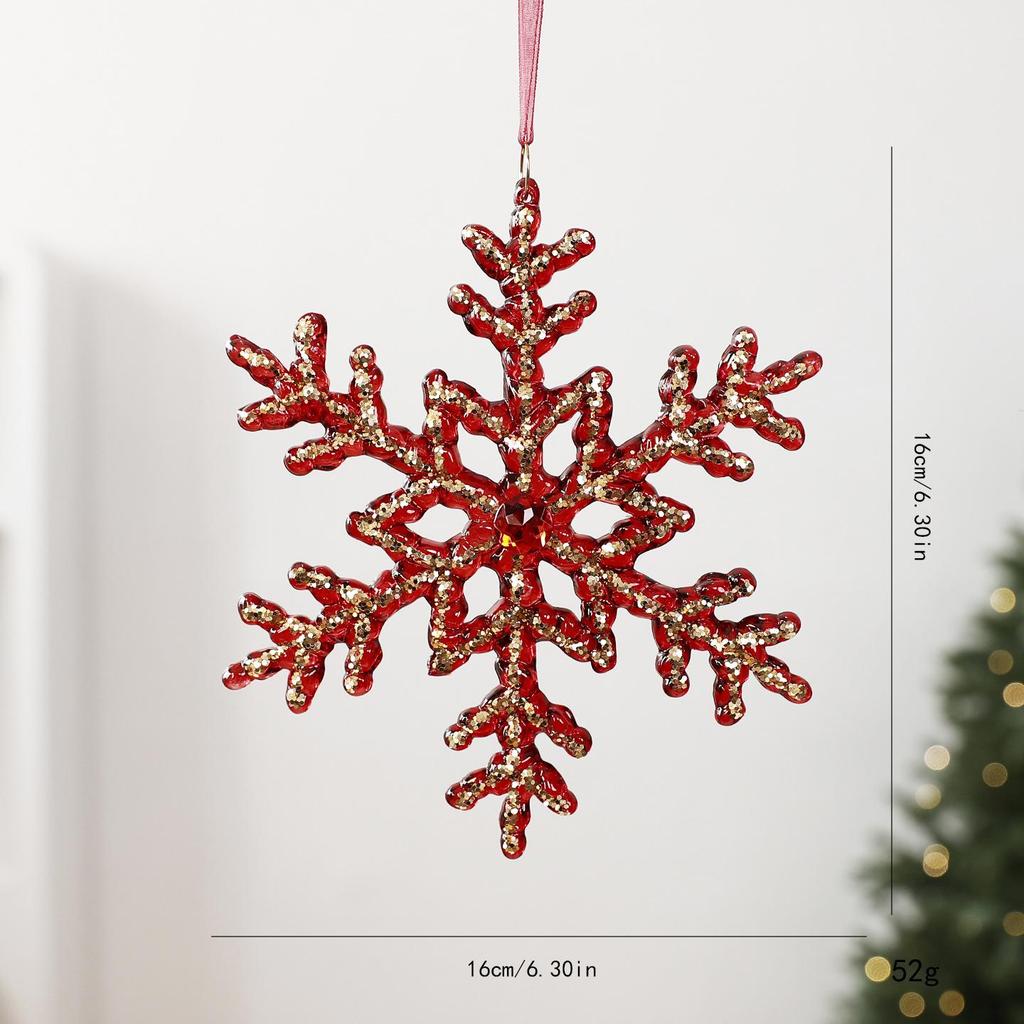 Wine Red Semi-Transparent Christmas Wreath Bow Bell Ornament