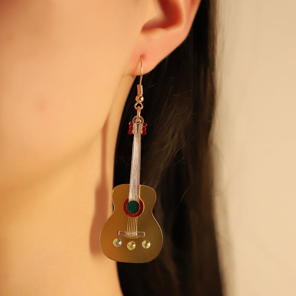 Unique acrylic mirror surface guitar ear hooks with a personalized, fashionable and creative design sense