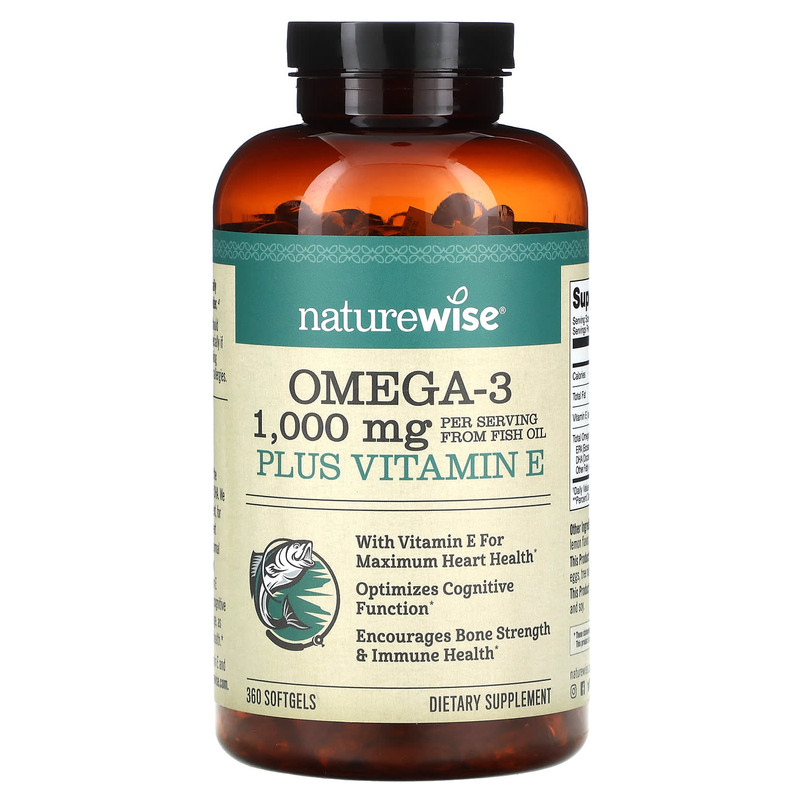 

Omega 3 Plus Vitamin E, 360 Softgels