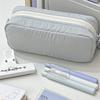 Square Pencil Case High Aesthetic Value Large Capacity Solid Color Stationery Bag Pencil Case for Students