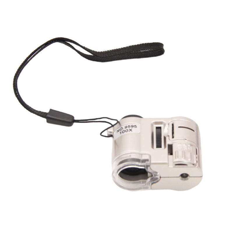 Professionell smyckes- och antikmagnifier med 80X 100X zoom och LED-ljus, ergonomiskt ABS-hölje för noggrannhetskontroll