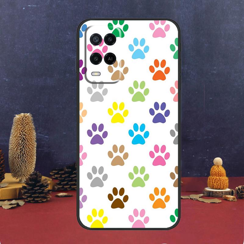 Cat Dog Paws Case For Oppo A5 Pro A6 A15 A18 A38 A58 A78 A98 A54 A74 A94 A17 A57 A80 A60 A40 A16 A76 A96