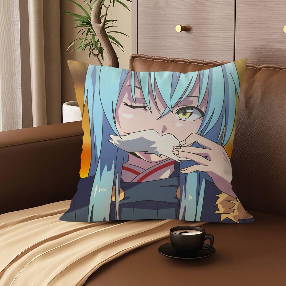 That Time I Got Reincarnated As A Slime Pillowcase Toon Gift Cushion Cover Bedroom Home Sofa Chair Seat Decor Pillow Case