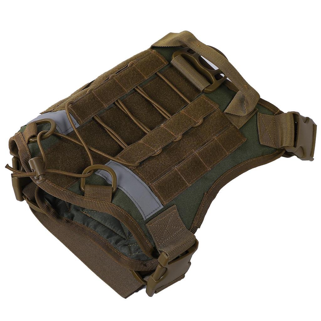 Outdoor-Geschirr Arbeits-Hundeweste Haustier Zubehör Abnehmbar Polyester Stoff Armeegrün(Armee Grün L)