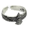 Adjustable Open Ring With Eagle Motif Sterling Vintage Bohemian Couple Finger Men Women