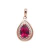 Pure Purple Gold Red Pomegranate Chain Set, Exquisite Rose Gold-Plated Color Gold Luxury Pendant.
