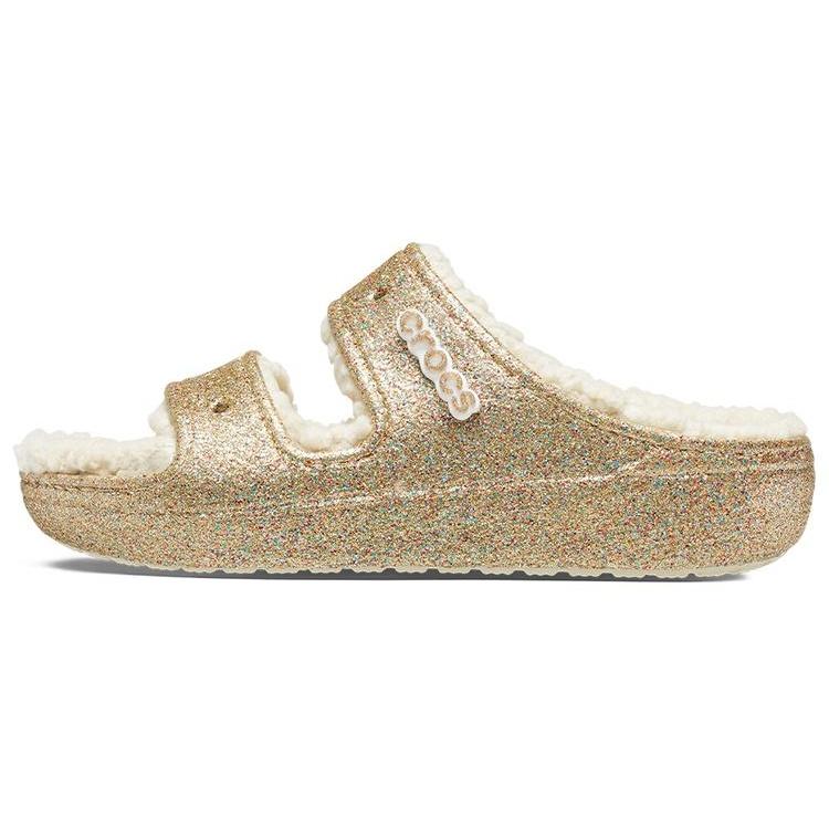 (WMNS) Crocs Classic Cozzzy Glitter Sandals Multi Gold Women s 208124-93S EU 41-42