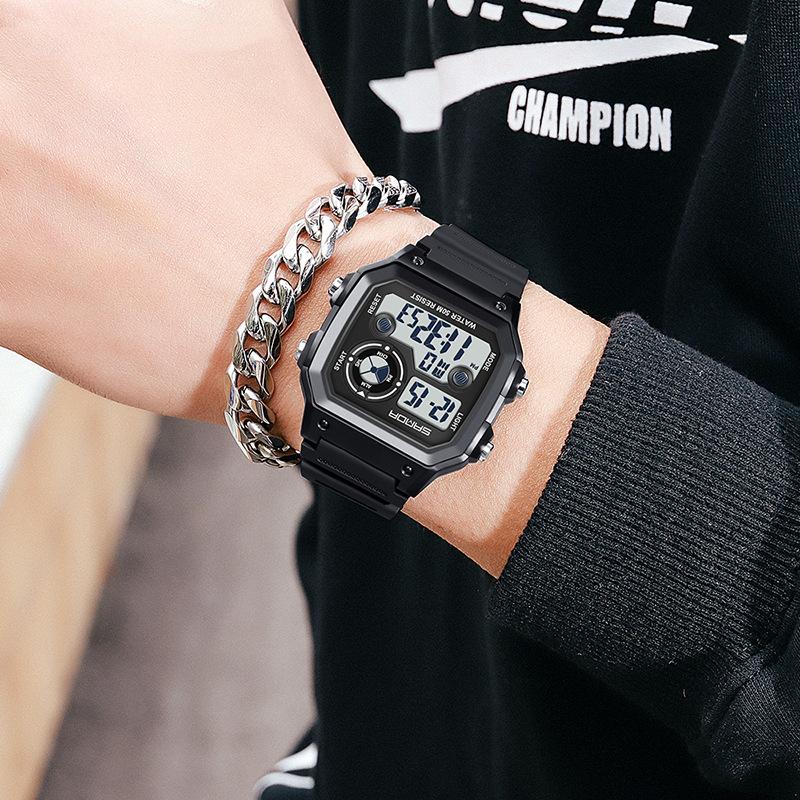 Mens Fashion Led Digital Watch Student Sports Multifunction Electronic Watch Female Clock Gift