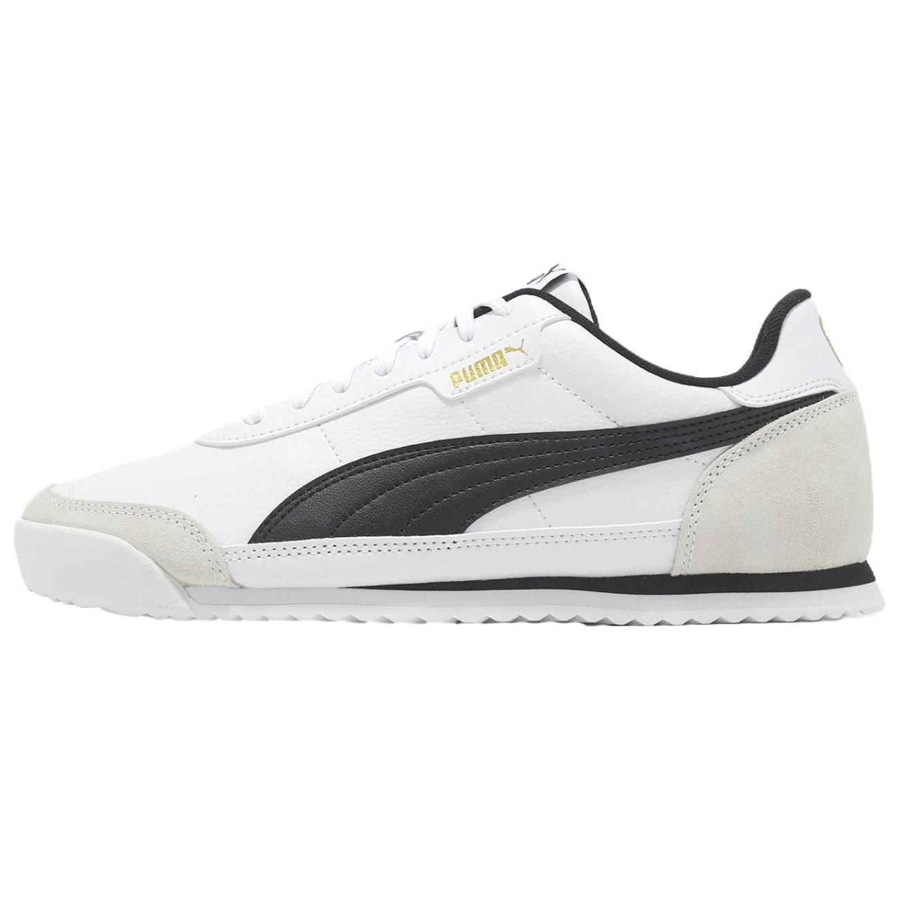 Puma Turino OG 2 White Black Vapor Grey Men Sneakers Gold 397646-05 40.5