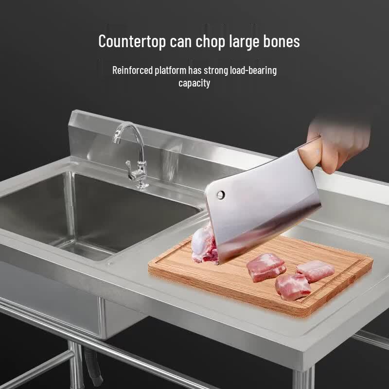 Commercial Stainless Steel Kitchen Sink with Stand and Platform