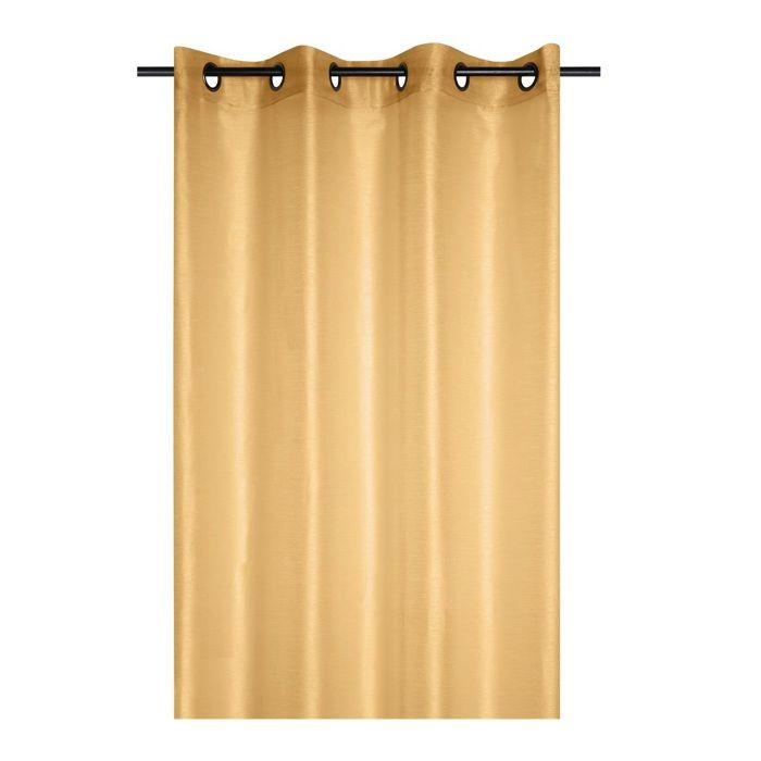 Voilage à oeillets 140 x 260 cm Wood moutarde