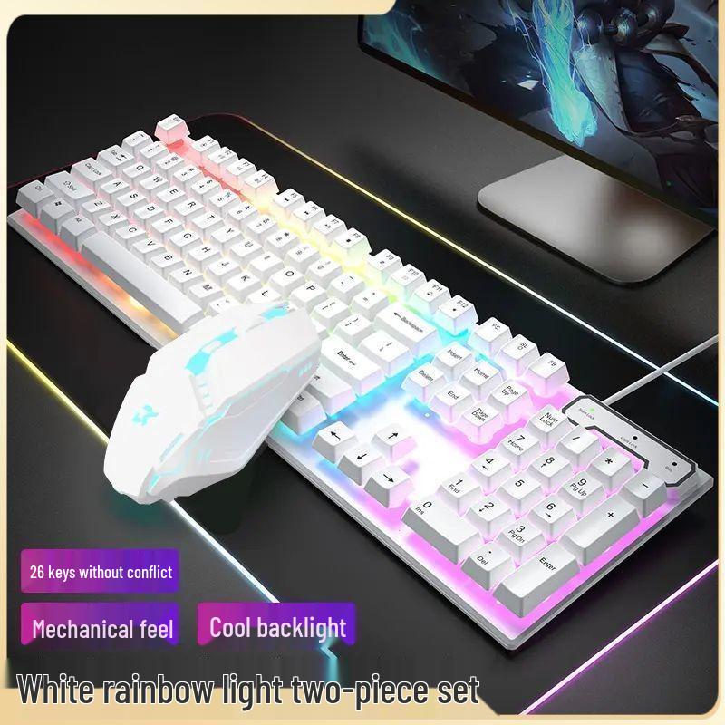 Universal Wired Mechanical Keyboard & Mouse Set for Office, Gaming, and Laptop Use