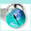 Elegant Black Dragonfly Pattern Keychain Modern Simple Zinc Alloy Key Ring