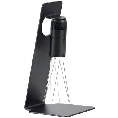 WDT Espresso Kaffeeverteilungswerkzeug mit magnetischem Ständer, Verstellbarer Barista Nadelrührer 304 Edelstahl Acht 0,4 mm Präzisionsnadeln