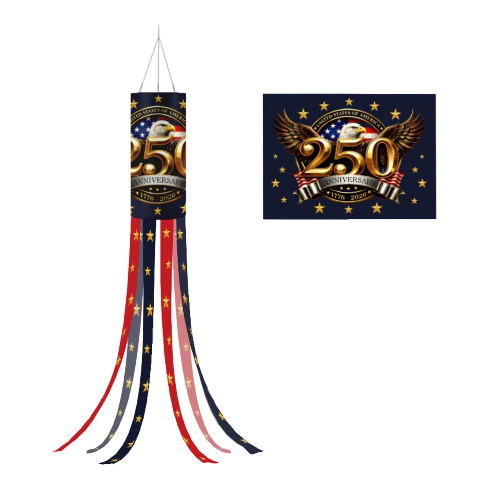 Commemorating The 0th Anniversary Of The States Independence Day Flag Hanging Ornament Cross-border Garden Decoration Wind Vane One Size