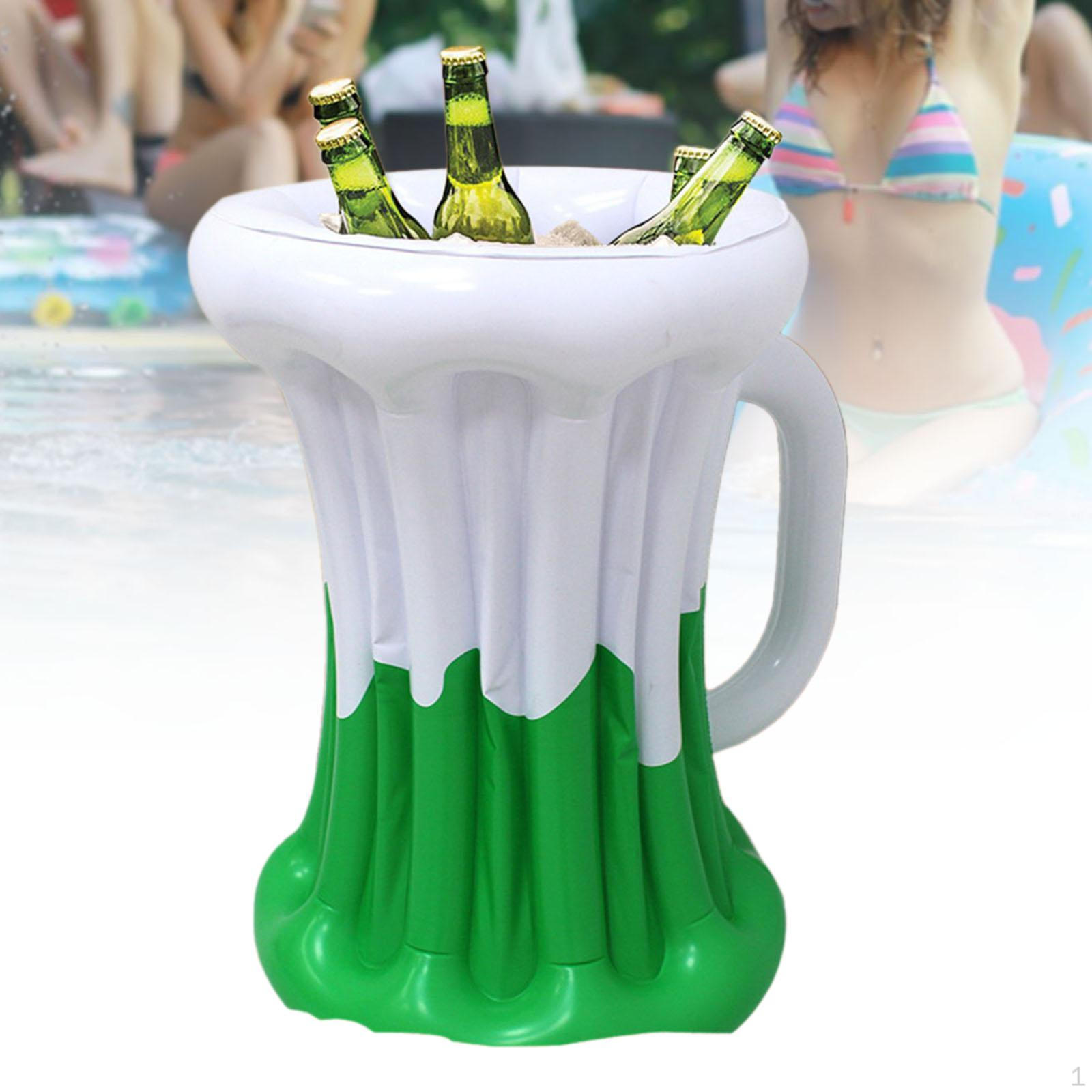 

Плавающее ведро для напитков надувные принадлежности для вечеринок ПВХ охладитель для пикников зелёный