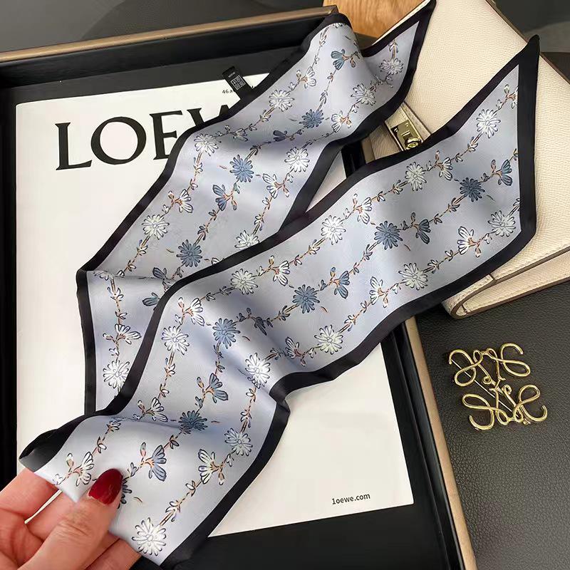 Korean Style Silk Scarf and Hairband Set - Versatile Women's Accessory for Summer