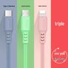 3m Liquid Silicone 3-in-1 Fast Charging Cable: Compatible with Apple, Android, Type-C