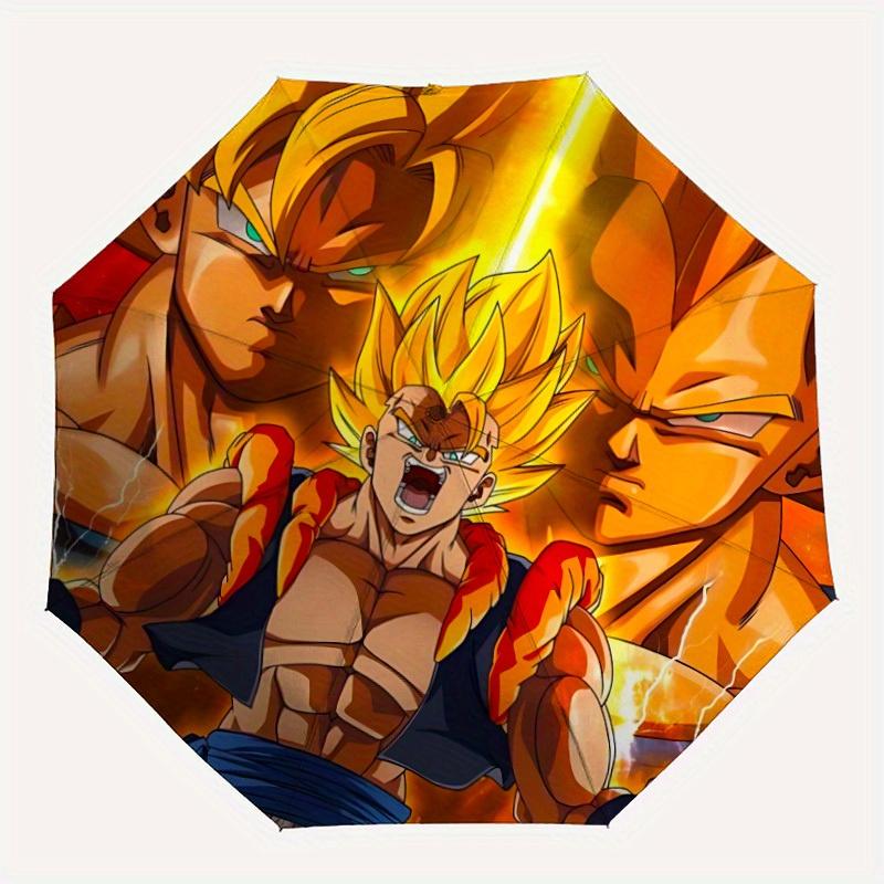 

1pc Goku, Saiyan Automatic Opening/closing Umbrella, Windproof, Foldable Sunshade, Perfect Gift for Friends, Durable Handle y250815126