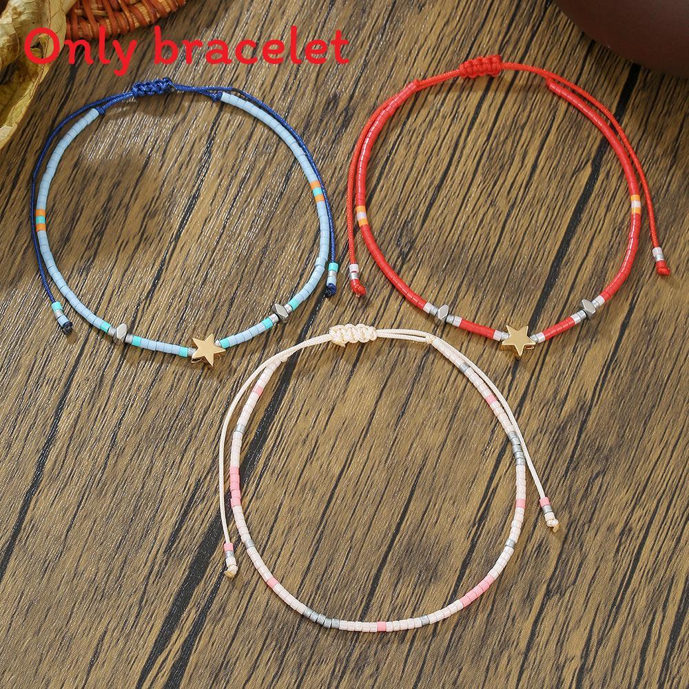 Bohemian Style Beaded Bracelet Set With Glass And Alloy For Women Gift Ideas