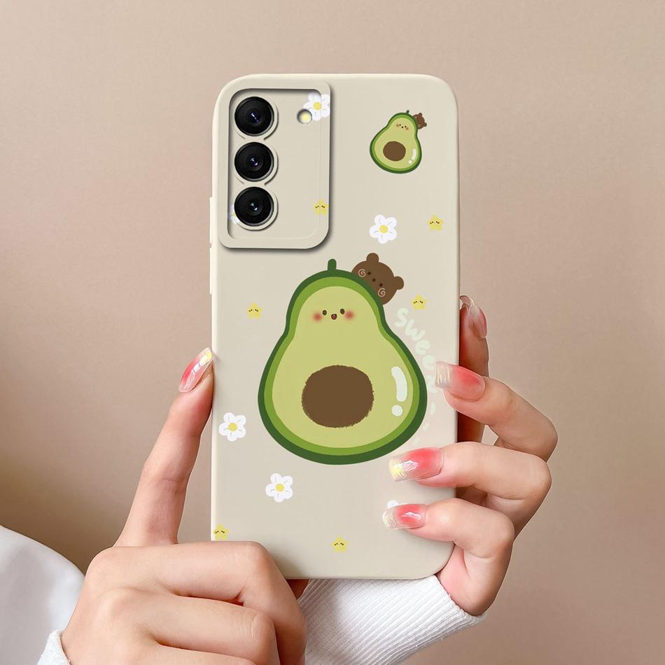 Candy Cases For Samsung S22 Ultra Plus Cute Liquid Silicone Full Coverage Anti Choc Bumper For Galaxy S 22 S22Ultra S22+ Coque