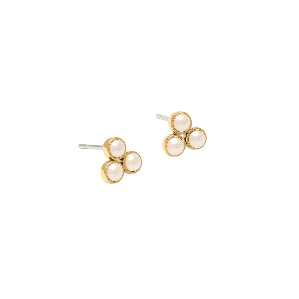 Authorized Dealer Olivia Burton Classic Pearl Cluster Gold Stud Earrings Obj24100068 [OLIVIA BURTON] Women's