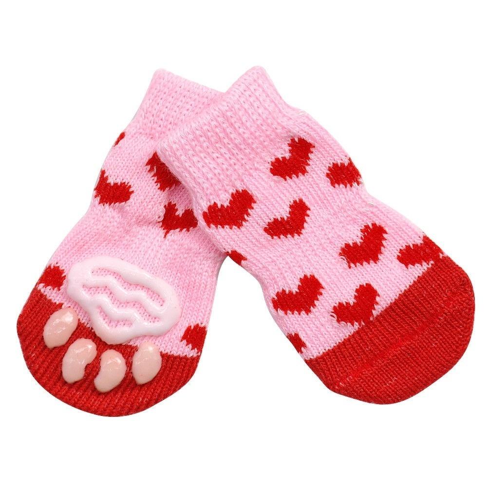 4-teilige warme, atmungsaktive Beinsocken für Hunde zum Schutz der Gelenke von Hunden und Katzen im Innenbereich.