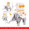 Creative Medieval Lotr Castle Knight Rome Spartacus Orc Elephant Chariot Siege Engine Model Building Blocks Bricks Toys Gift