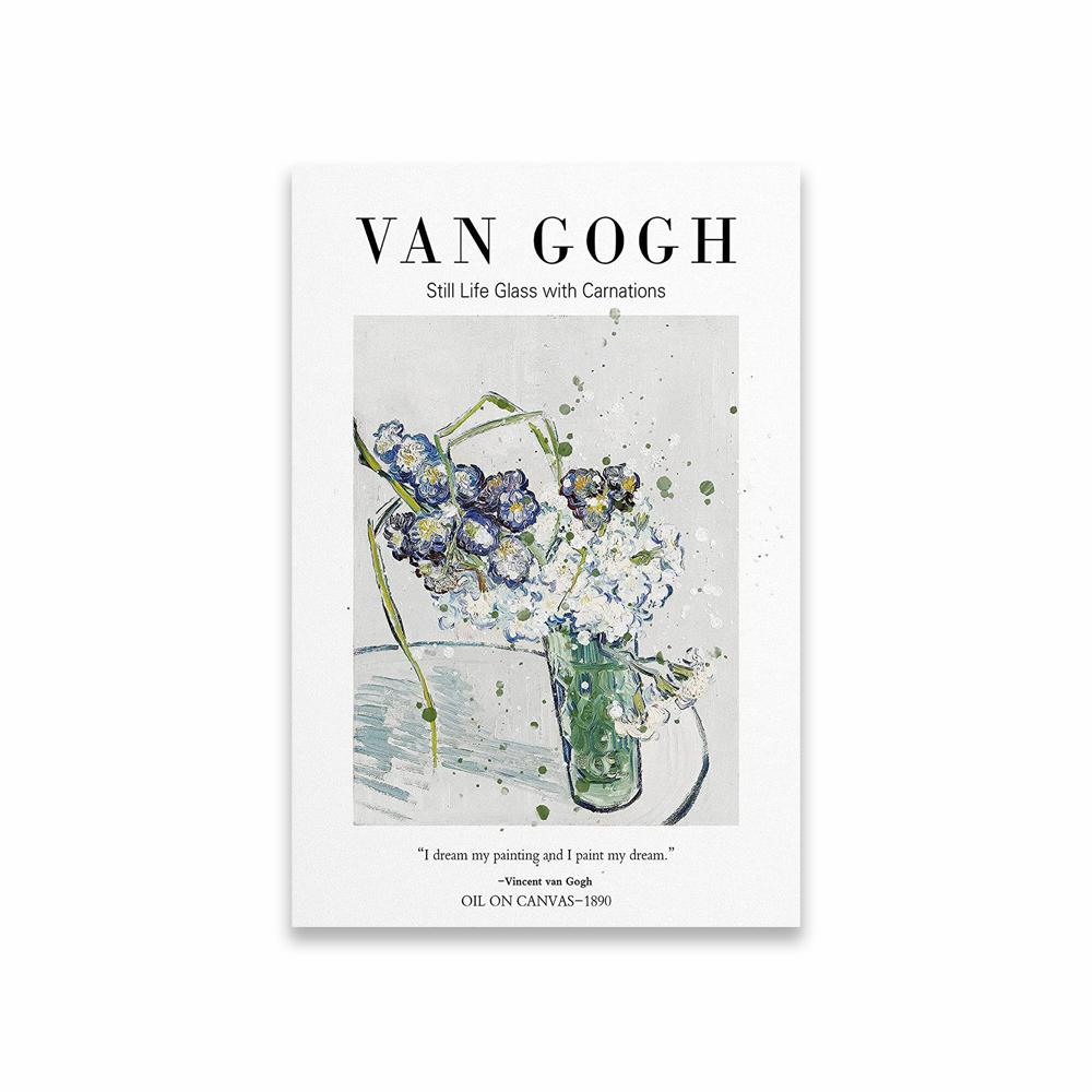 Van Gogh Bright Orange Yellow Geometric Color Blocks Abstract Shapes Illustration Modern Decorative Nordic Living Room Decor