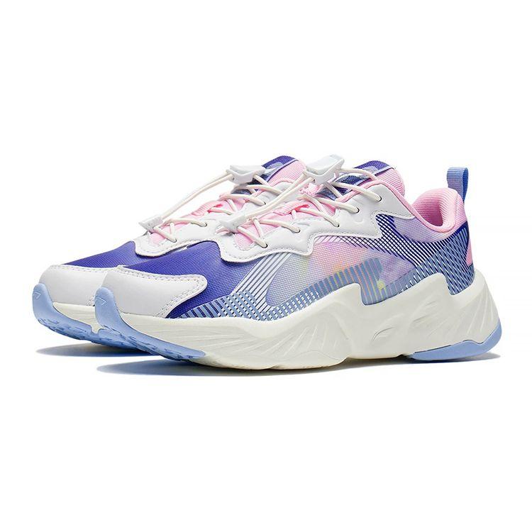 Li Ning Dark Night Elf 2.0 Durable Sports Casual Shoes Kids Sneakers White Blue Pink YKCS120-2