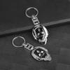 3D Metal Car Emblem Keychain Key Ring Tag Holder Accessories For Mitsubishi Lancer Asx Outlander Pajero L200 Galant