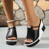 Fish-mouth Thick-soled Shoes - New Style Women's Flip-flops with Platform Heel and Flat Bottom