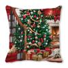 Fashion Peach skin velvet Christmas PillowCase Square Navidad Xmas Cushion Cover Santa Claus Sofa Pillow Cover Christmas