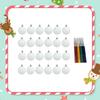 25Pcs Blank Christmas Ball Ornaments Shatterproof with 4 Pens,3cm Paintable Xmas Tree Hanging