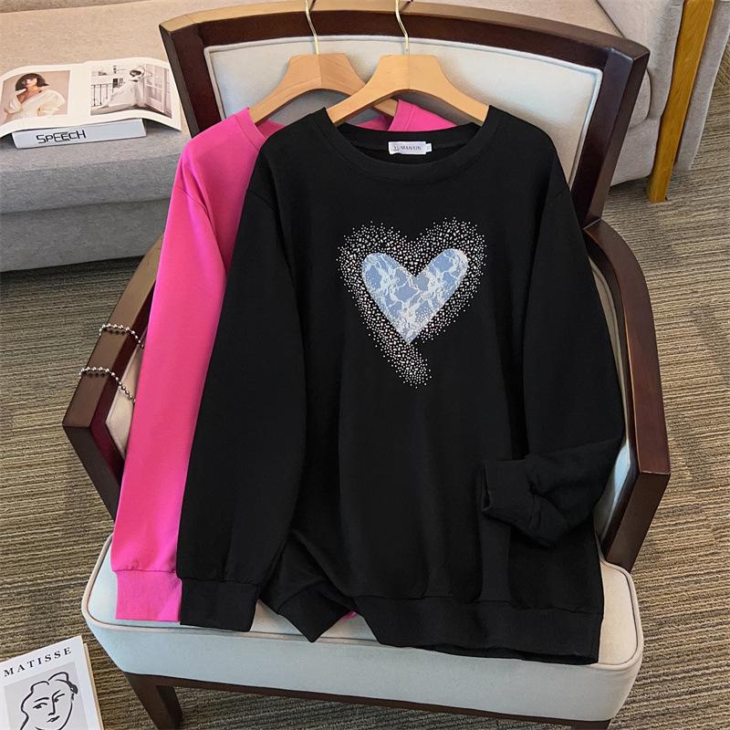 

Plus Size Fat-Reducing Loose Autumn Hoodie (200-350 Jin) 5XL чёрный