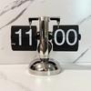 Quartz Movement Digital Auto Flip Clock Page Turning Automatically Metal Desk Flipping Clock  Gift